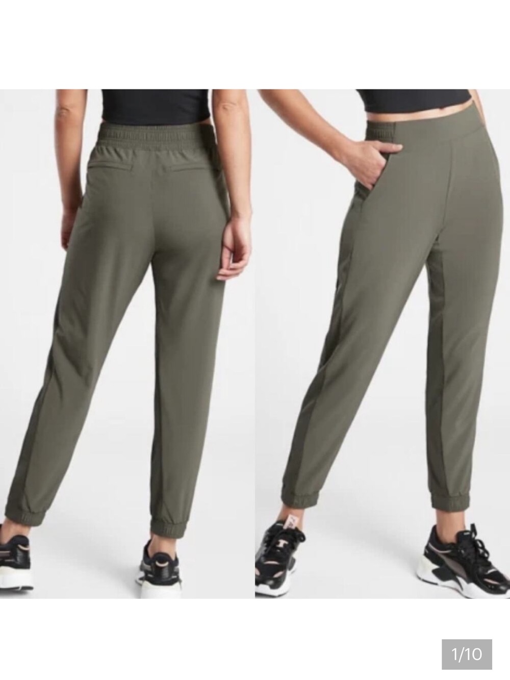 Athleta Brooklyn Jogger Pants - Size 0 Olive Green
